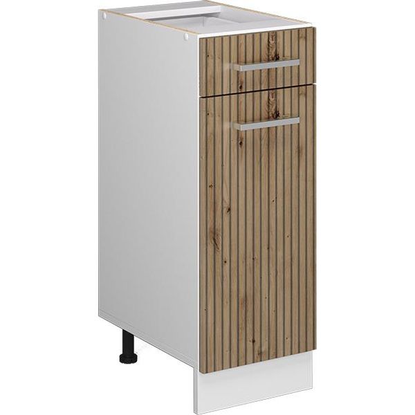 Vicco Mobiletto Base Per Cucina R-Line, 30 Cm Senza Piano Di Lavoro, Rovere Artigianale/Bianco-image