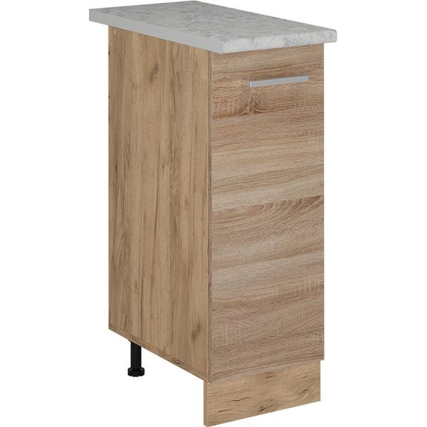 Vicco Armadio Cucina Dispensa Alto R-Line, 30 Cm Pl Marmo, Sonoma/Quercia Dorata-image