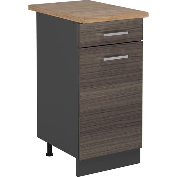 Vicco Mobiletto Base Per Cucina R-Line, 40 Cm , Pl Rovere, Grigio Nobile/Antracite-image