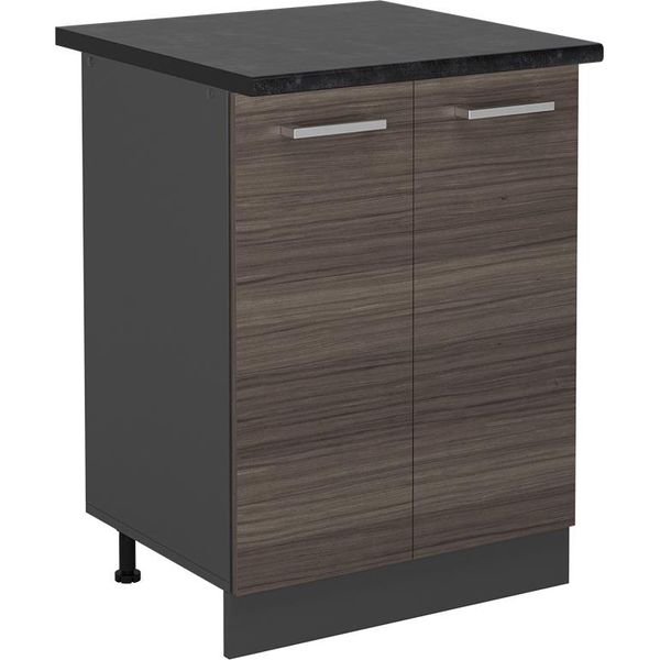Vicco Mobiletto Base Cucina R-Line, 60 Cm , Pl Antracite, Grigio Nobile/Antracite-image