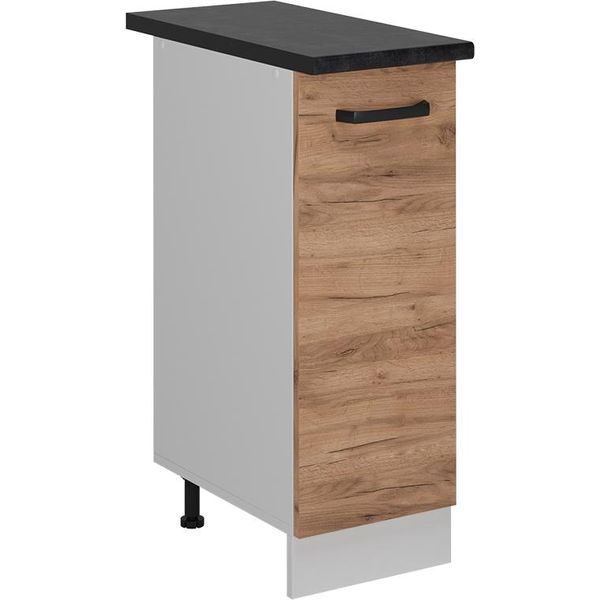 Vicco Armadio Cucina Dispensa Alto R-Line, 30 Cm Pl Antracite, Quercia Dorata/Bianco-image