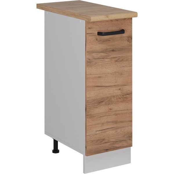 Vicco Armadio Cucina Dispensa Alto R-Line, 30 Cm Pl Rovere, Quercia Dorata/Bianco-image