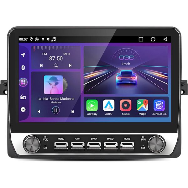 10.1" Android 15 Car Radio Carplay Per Bmw Serie 3 E46 M3 Rover 75 Mgzt 1998-2006 Gps Navi Wifi Bt Dab+ Swc Usb 6+128G Con Manopola Rotante"-image