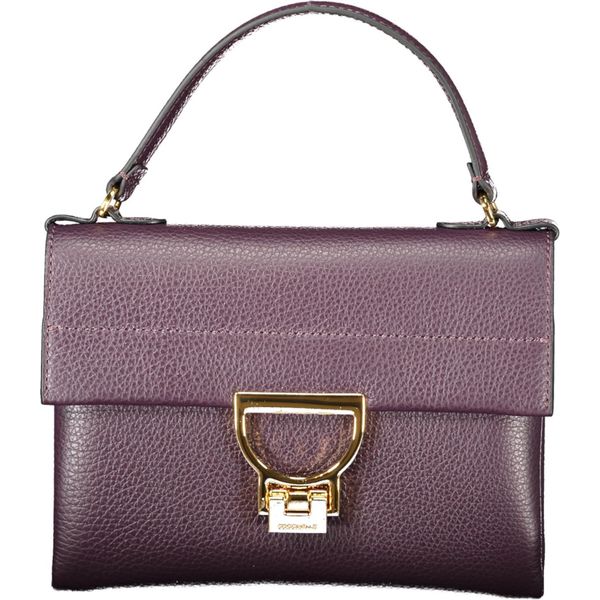 Elegante Borsa Da Donna Viola Con Tracolla Regolabile E Chiusura A Torciglione-image