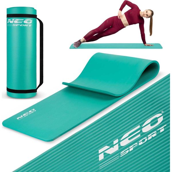 Tappetino Per Esercizi Spesso 183 X 60 Cm Neo-Sport - 192301 Turchese-image