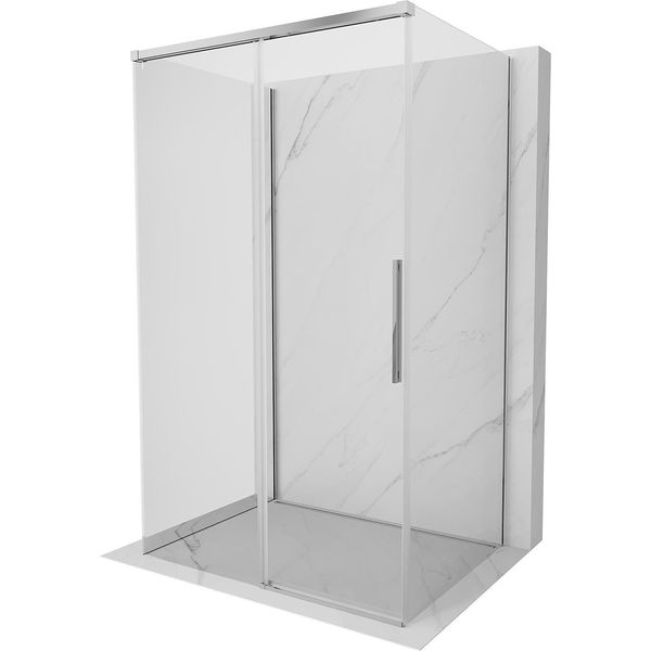 Mexen Rox-3S Cabina Doccia 3-Lati Scorrevole 140 X 70 Cm, Trasparente, Cromo - 8C2-140-070-01-00-3S-image