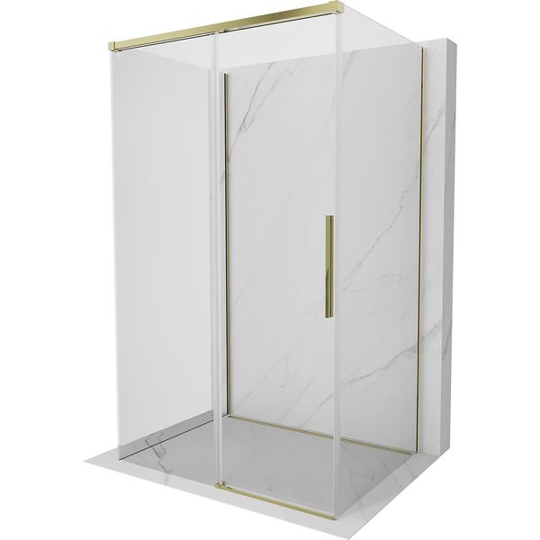 Mexen Rox-3S Cabina Doccia 3 Lati Scorrevole 120 X 85 Cm, Trasparente, Oro - 8C2-120-085-50-00-3S-image
