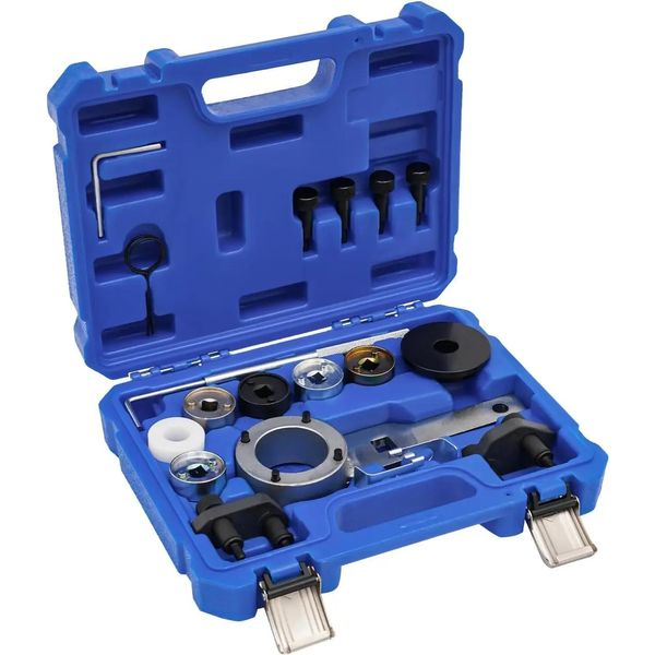 Strumento Di Regolazione Del Motore - Set Di Strumenti Per Il Bloccaggio Dell'albero A Camme/Albero Motore - Per Motori 1.8/2.0 - Regolazione Della Catena Di Distribuzione - Blu-image