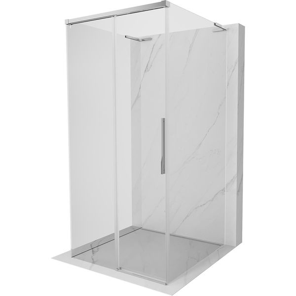 Mexen Rox-3S L Cabina Doccia 3 Lati Scorrevole 100 X 100 Cm, Trasparente, Cromo - 8C2L-100-100-01-00-3S-image