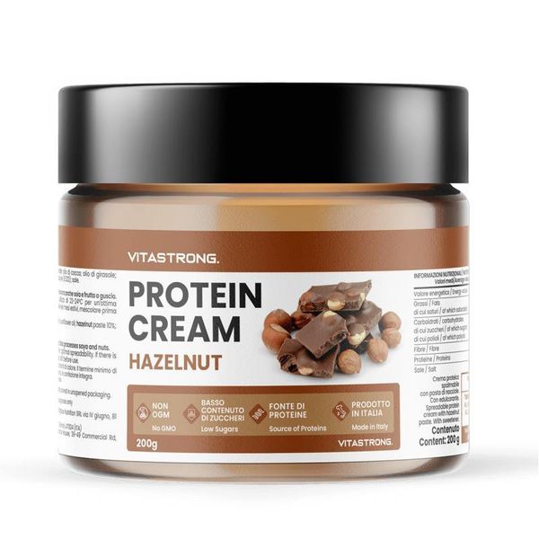 Vitastrong Protein Cream Hazelnut - Integratore Alimentare Di Proteine (200 G)-image