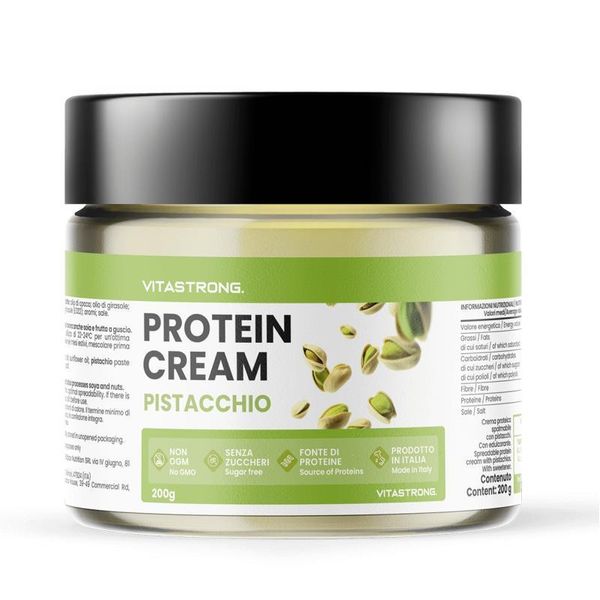 Vitastrong Protein Cream Pistacchio - Integratore Alimentare Di Proteine (200 G)-image