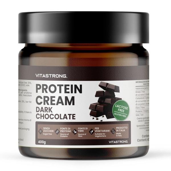 Vitastrong Protein Cream Dark Chocolate - Integratore Alimentare Di Proteine (400 G)-image