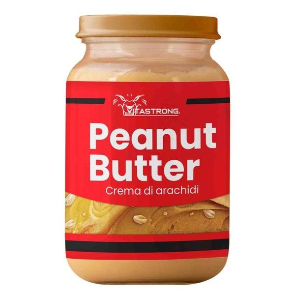 Vitastrong Peanut Butter 500 G - Crema Spalmabile Di Arachidi Al 100%, Senza Glutine E Senza Zucchero, Ideale Per Pane, Frullati E Ricette-image