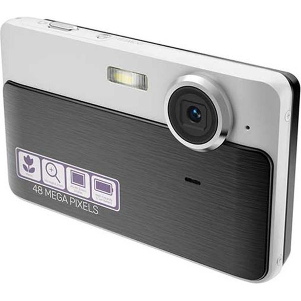 Inf Fotocamera Digitale Nera Compatta 48MP, Zoom 16X, Stabilizzazione Immagine-image