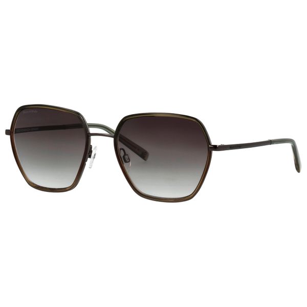 Sonnenbrille Marc O'polo "Modell 505122", Damen, GrüN (Oliv Verlauf), Leicht GläNzend, Leicht Transparent, Metallic, Sonnenbrillen Sonnenbrille, Form Hexagon, Logoschriftzug Auf BüGel, Metallfassung-image