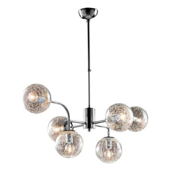 Ikarus Sospensione In Ferro Cromo Lucido 6 Luci X 92 Ø86 BL213-6-CR-image