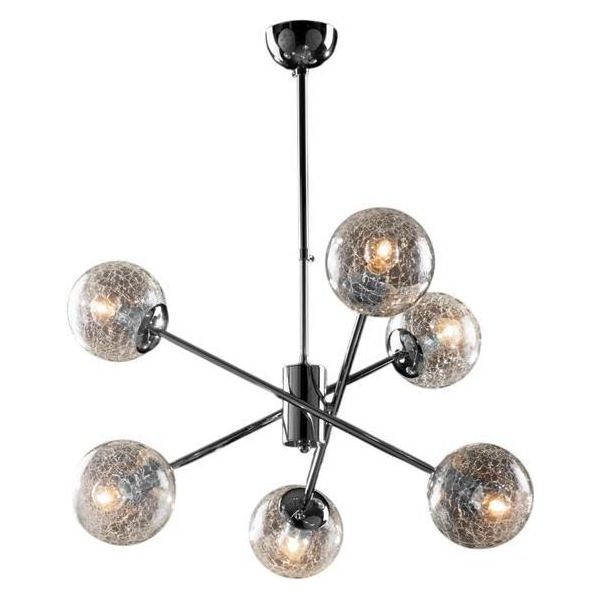 Tresor Sospensione In Ferro Cromo Lucido 6 Luci X 93 Ø60 BL215-6-CR-image