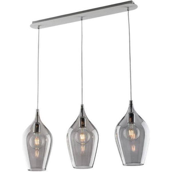 Ares Binario In Ferro Con Vetri Grigio Pyrex 3 Luci L.75 X 10 BL273-BIN3-GR-image