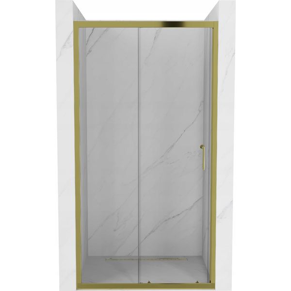 Mexen Apia Porta Doccia Scorrevole 90 Cm, Trasparente, Oro - 845-090-000-50-00-image