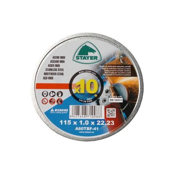 Disco Da Taglio Per Metallo Standard T41, Ø 125 X 1 X 22,23 Mm, 10 Pezzi, Stayer-image