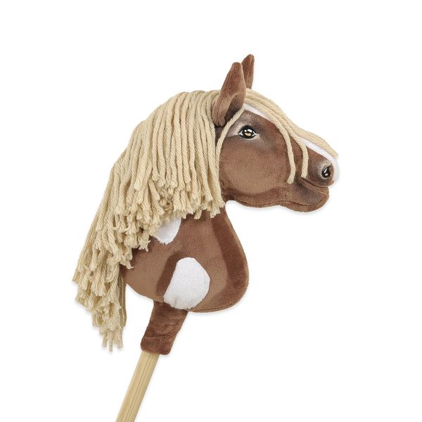 Hobby Horse Premium Piccolo Cavallo Da Tiro - Western Iii Baio Con Criniera Chiara A4-image