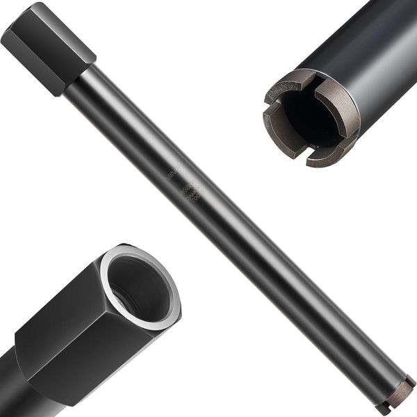 Punta Per Carotaggio Vevor φ 38 Mm 356 Mm Profondità Di Foratura, Filettatura Interna 1-1/4 Pollici-7, Tecnologia Di Saldatura Ad Alta Precisione, Punta Per Carotaggio Diamantata A Umido Punta Per Carotaggio Per Muratura In Mattoni In Cemento Armato-image