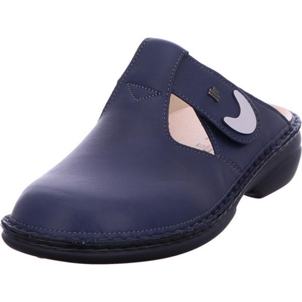 Finn Comfort Belem, Muli Da Donna, Comodi, Atlantic, Pelle, Nuovo - Muli Da Donna / Separatori Di Punta, Blu, Pelle (Nube)-image