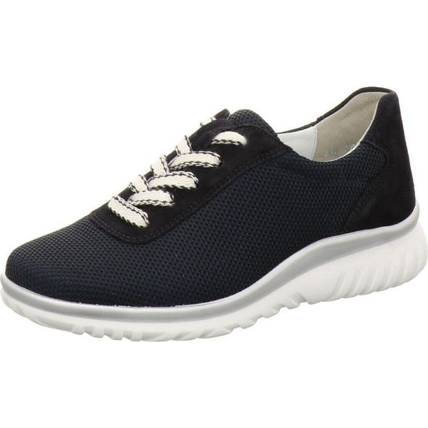 Semler Scarpe Da Donna Stringate Sportive Suola In Gomma Blu-image
