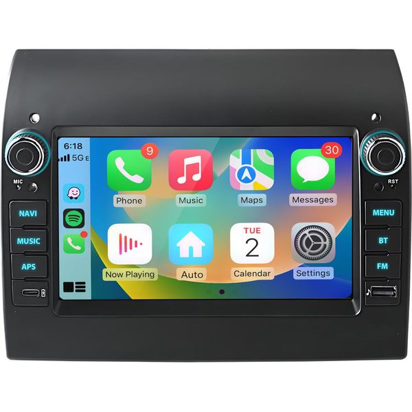 Autoradio Android Da 7 Pollici 2+64 Gb Per Fiat Ducato Peugeot Boxer Citroen Jumper 2012-2020 Wireless Carplay Android Auto Wifi Gps Navi Rds Dsp Dab+ Bt-image