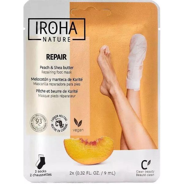 Iroha Nature Maschera Riparatrice Di Calze Per I Piedi Pesca-image