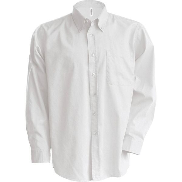 Camicia Kariban Da Uomo, Manica Lunga, Easy-Care RW719 (S) (Bianco)-image