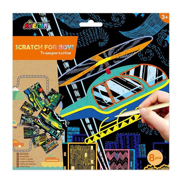 Toy Avenir Scratch Set Boys Transport-image