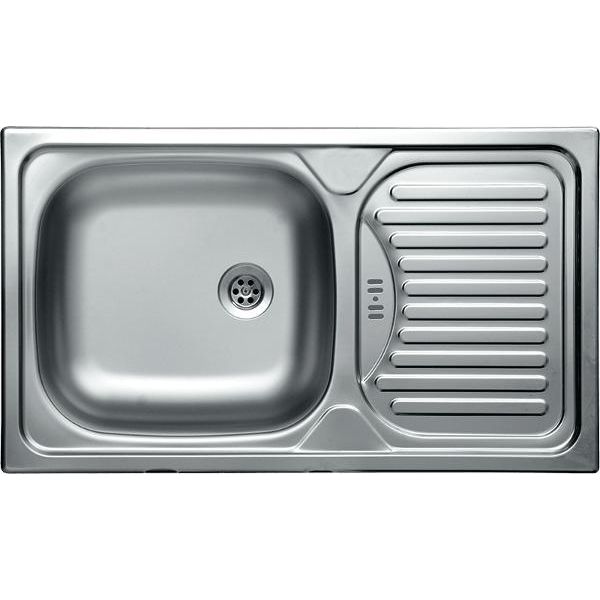 Lavello Da Cucina A 1 Vasca In Acciaio Inox Lavello Da Appoggio Lavello Con Scolapiatti-image