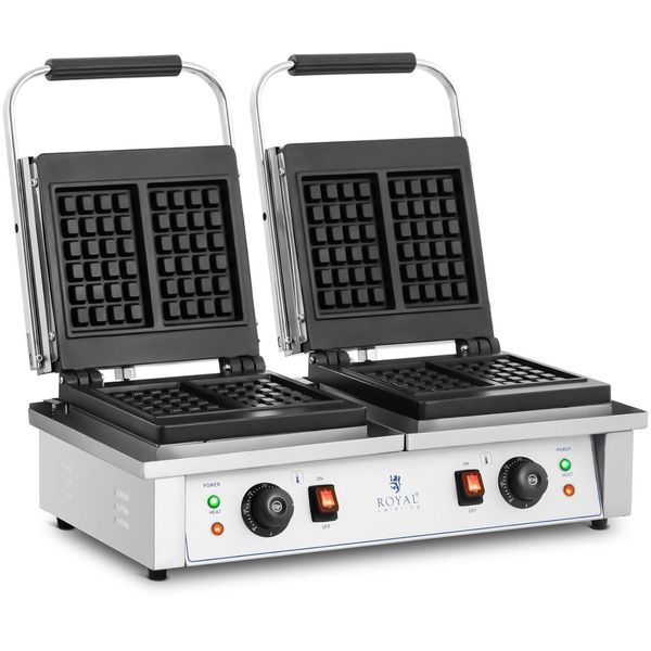 Royal Catering Piastra Doppia Per Waffel - Waffel Belgi - - 2 X 2.000 W-image