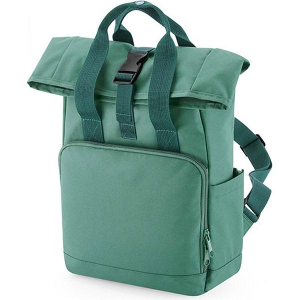 Bagbase BG118S | Mini Zaino Doppio Manico Riciclato - Colore: Verde Salvia - Dimensioni: 23 X 32 X 11 Cm-image