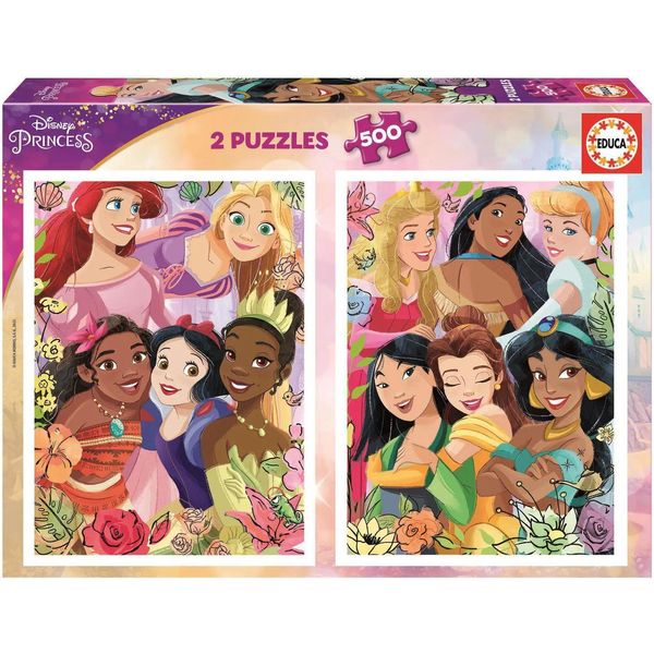 Educa Puzzle Principesse Disney 2X500 Pezzi-image
