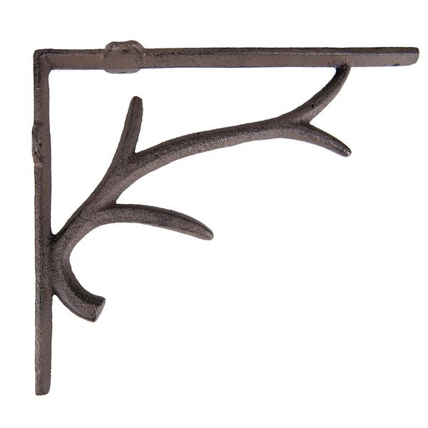 Griglia Decorativa Clayre & Eef 5X25X21 Cm Corna Di Ferro Marrone-image