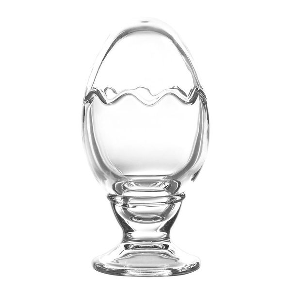 Clayre & Eef Vaso Di Vetro Uovo Ø 8X16 Cm Vetro Trasparente-image