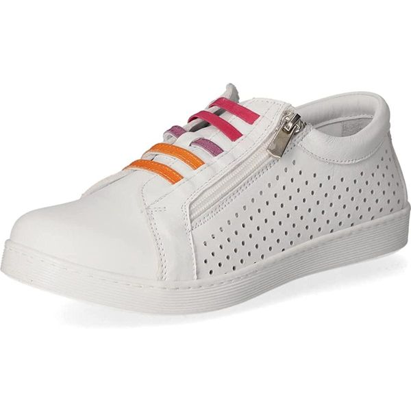 Andrea Conti Sneaker Bassa Donna Pelle Liscia Bianca Taglia: 36-image