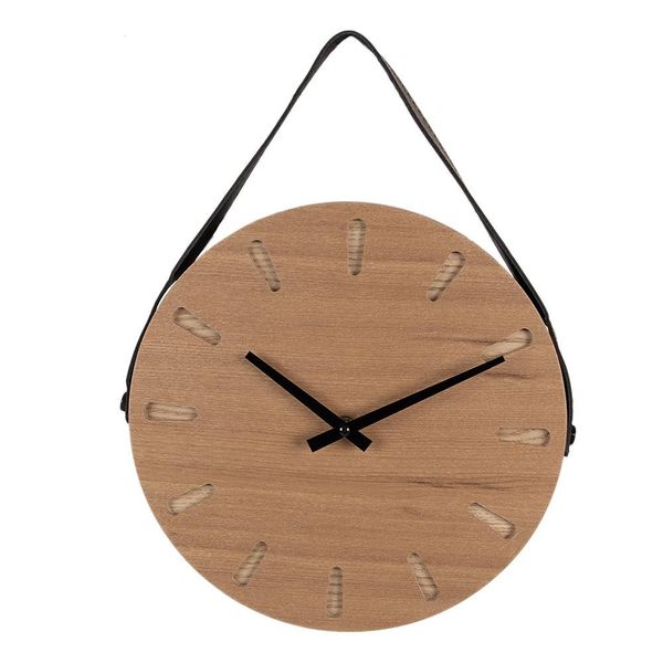 Orologio Da Parete Clayre & Eef Ø 30 Cm Mdf Marrone-image