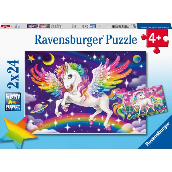 Ravensburger Puzzle Unicorno E Pegaso, 2X24Pz.-image