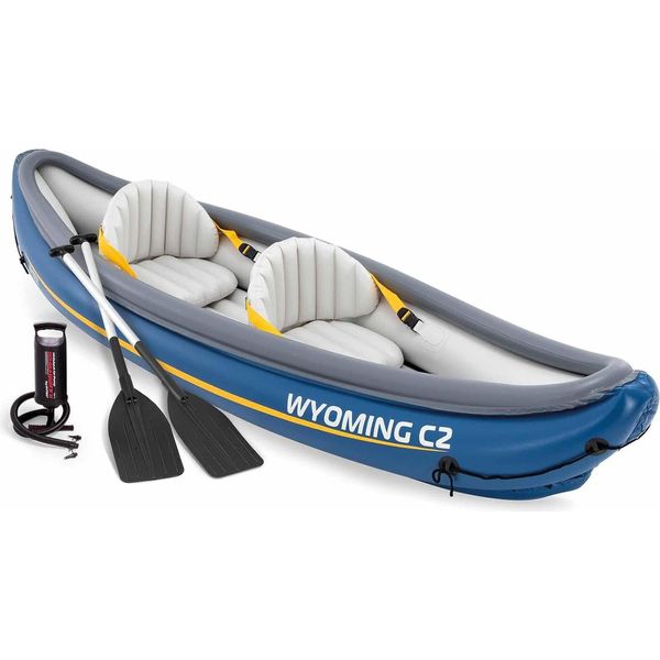 Intex 68389N Kayak Wyoming C2 Gommone Per 2 Persone 302X89X53Cm Con Pagaia Inclusa-image