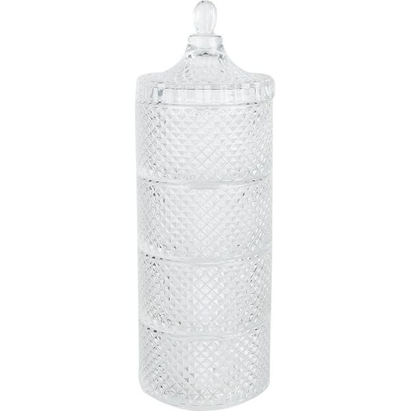 Clayre & Eef Vaso In Vetro Ø 10X25 Cm Vetro Trasparente-image