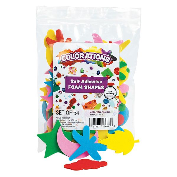 Colorations - Forme Di Schiuma Adesiva, 54 Pezzi.-image