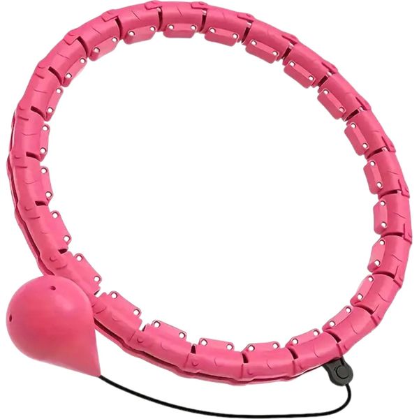 Smart Hula Hoop Regolabile Per L'allenamento, Fitness Trainer Addominale - Spinslim Rosa-image