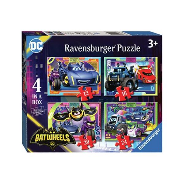 Puzzle Ravensburger Batwheels, 4In1 ( 12, 16, 20, 24 Pezzi)-image