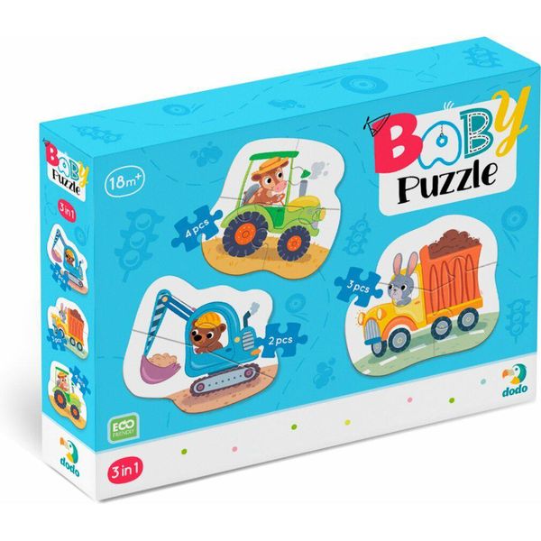Dodo Baby Puzzle Trasporto 3In1 ( 2,3,4 Pezzi)-image