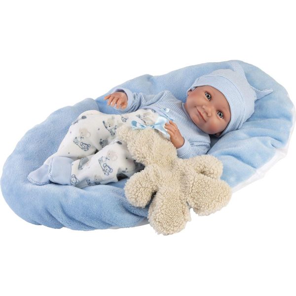 Llorens 73807 New Born Boy - Bambola Realistica Con Corpo In Vinile - 40 Cm-image