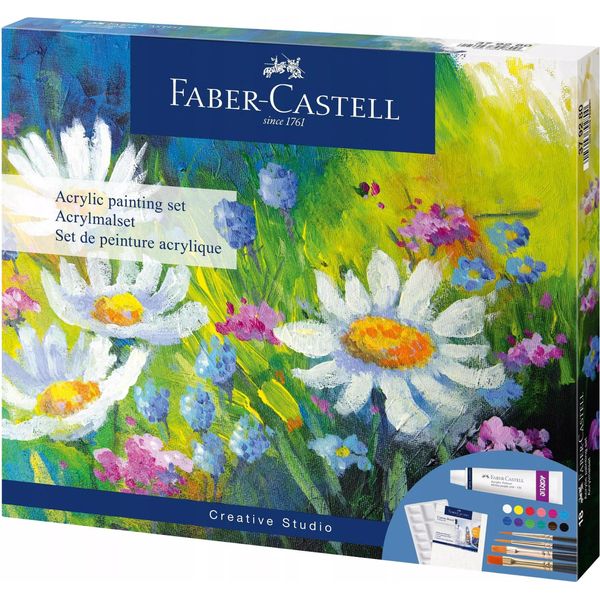 FABER-CASTELL 379280 FABER-CASTELL Acryl Bastelfarben-Set Farbsortiert-image