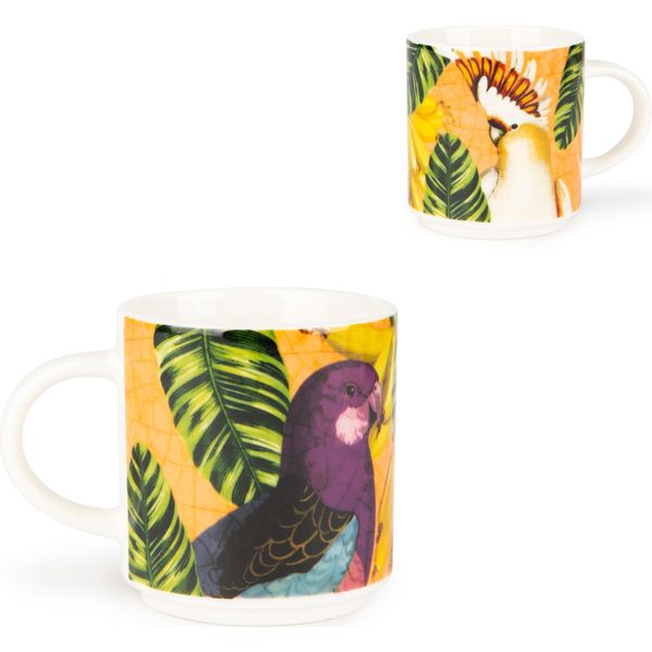 Excelsa Set Di 6 Tazze Da Caffè Espresso 10 Cl In Porcellana Avana Multicolore-image
